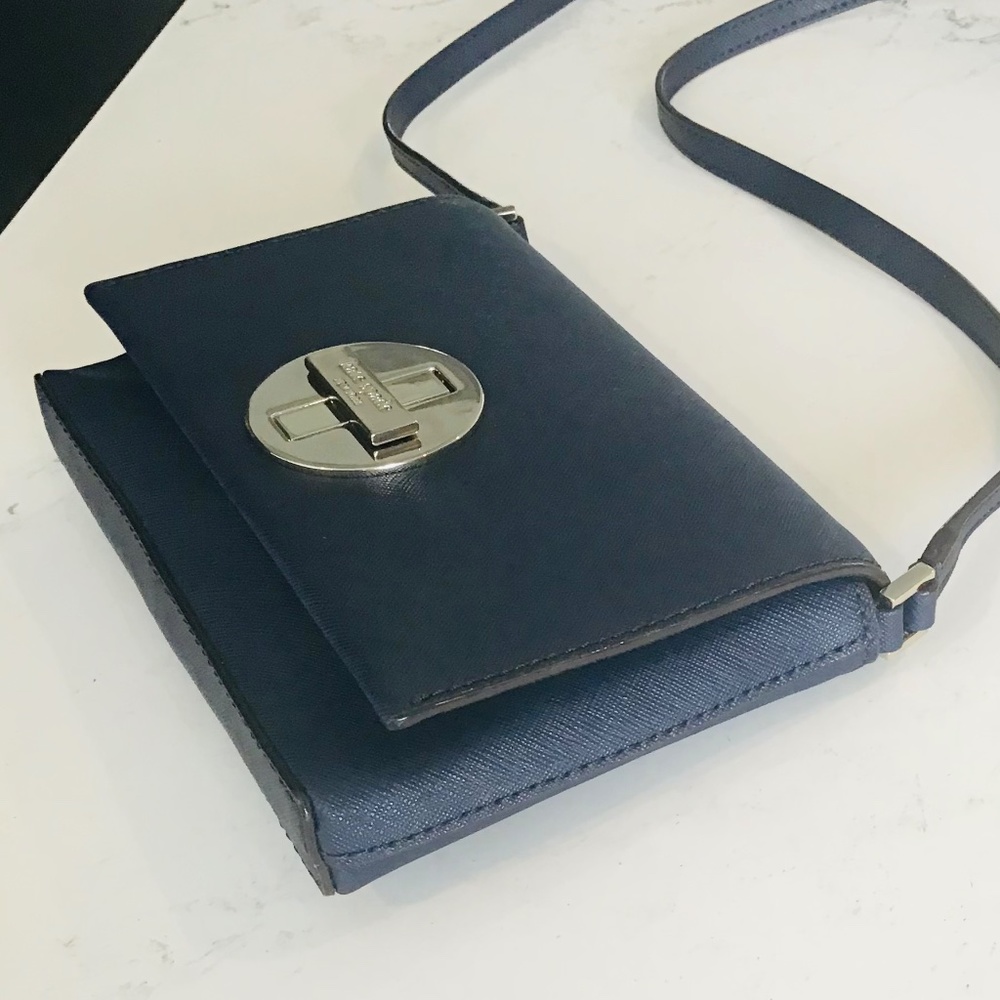 KATE SPADE midnight blue crossbody bag, Newbury Lane in Saffiano leather BNWT - Picture 7 of 14